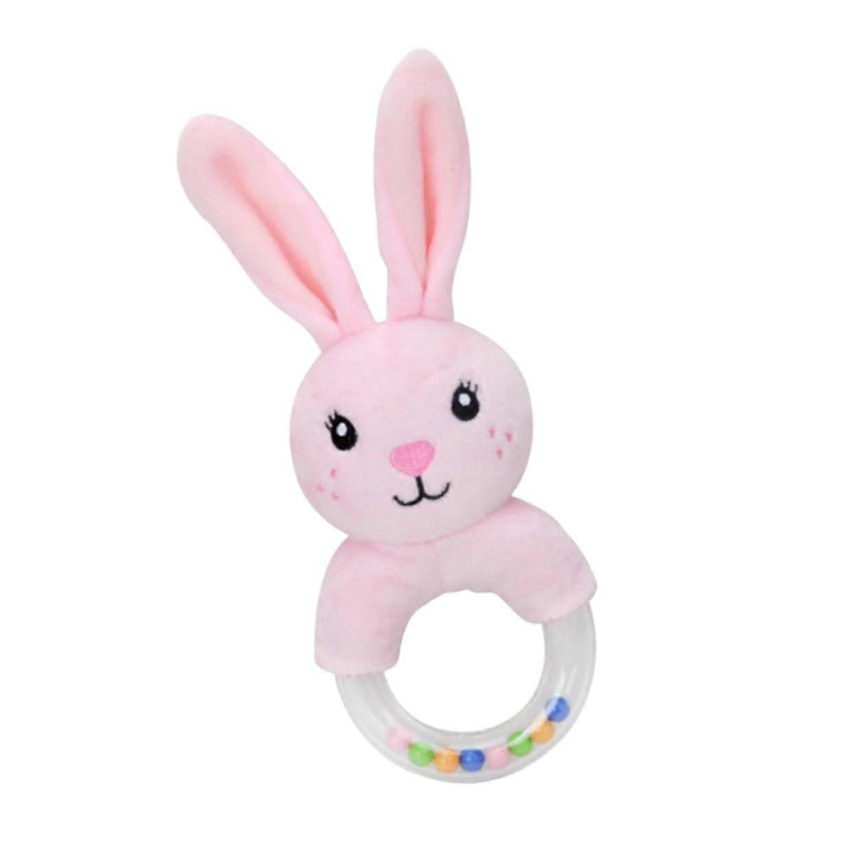 Plush Rattle Toy for Babies, Cute Animal Rabbit Educational Toy for Development