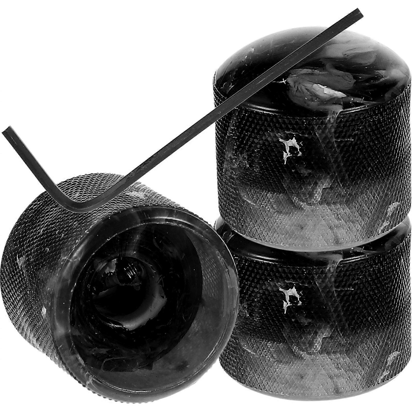 Electric Guitar Parts And Accessories Professional Bass Volume Knobs Instruments Volume Tone Control Black Plastic 4Pcs