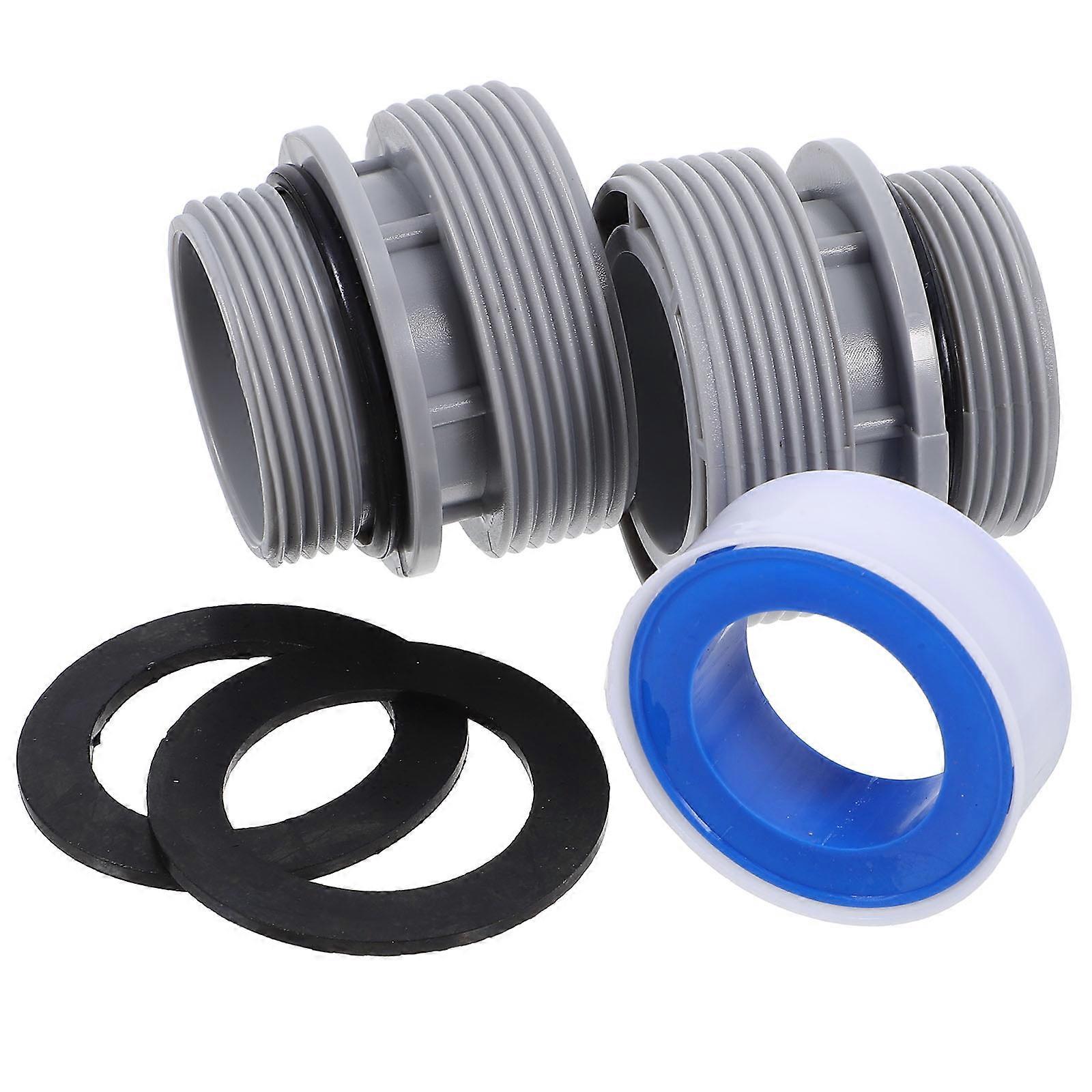 Durable Pool Filter Pump Adapter Kit Quick Coupler for Portable Pool Vacuum Hose Conversion Easy Installation Compatible with Intex Soft Sided