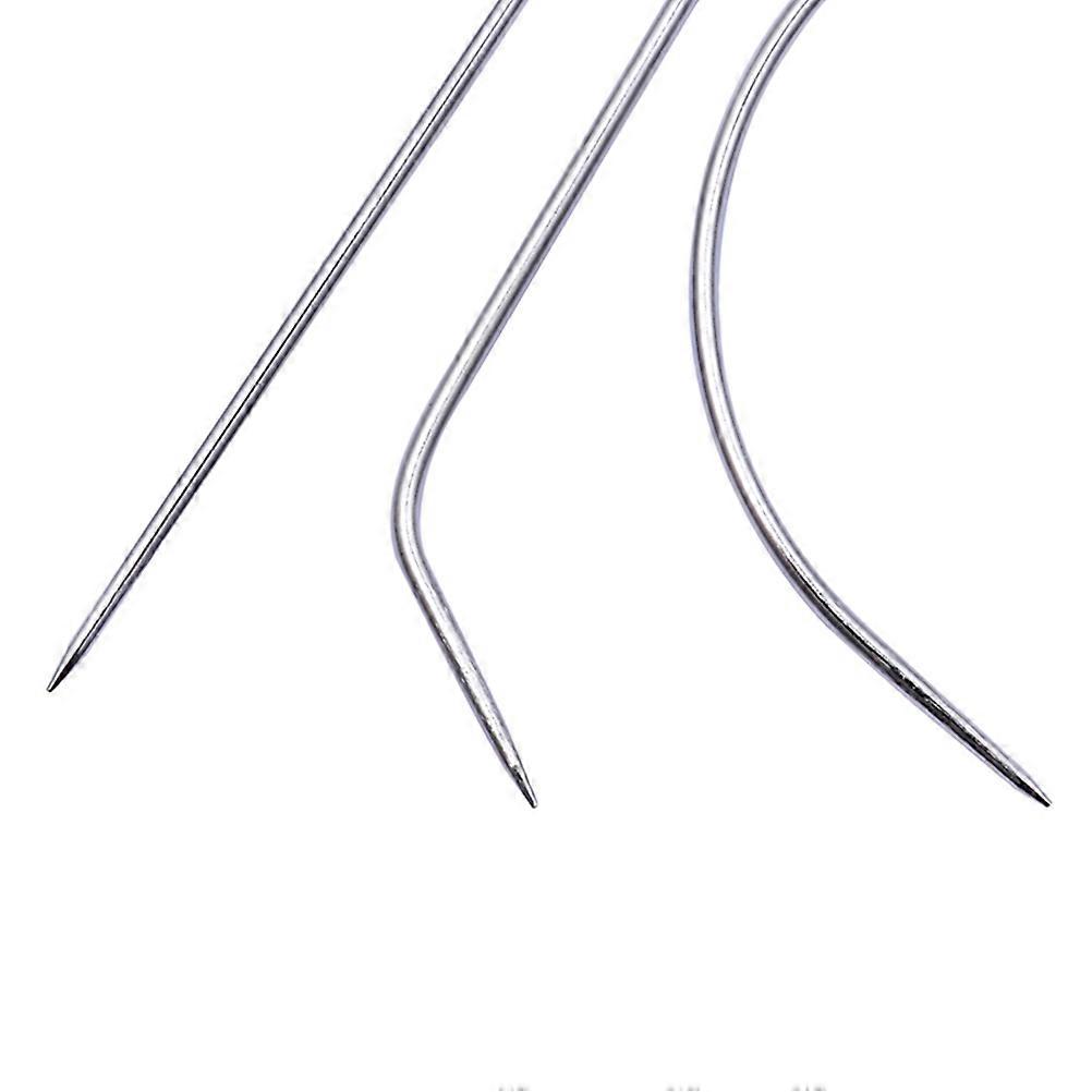 170 Pieces Wig Making Needles Set with Stainless Steel TPins Curved and Straight Needles for Wig Use