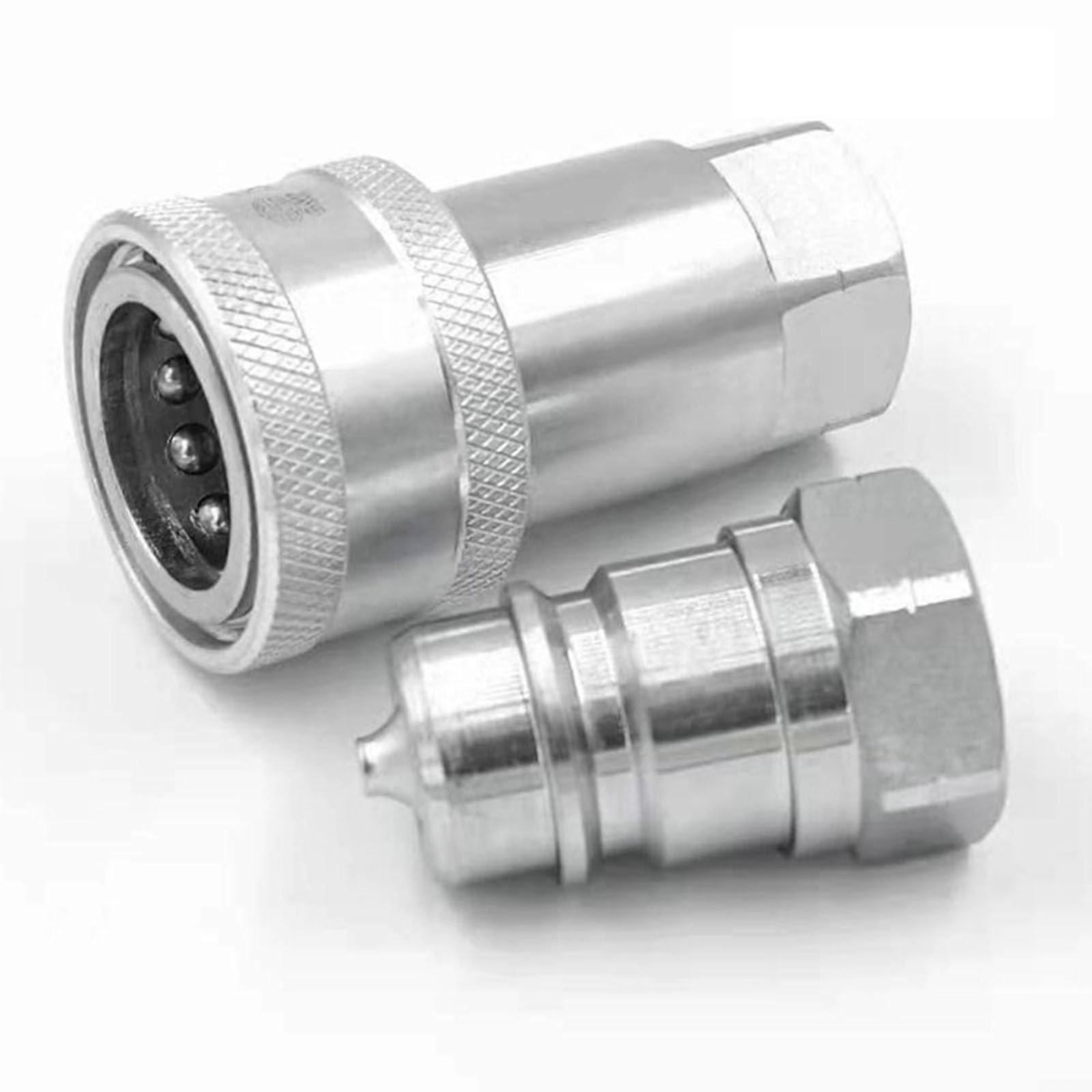 Quick Release Hydraulic System Connector NPT 1/4, Hydraulic Coupling Plug For Tractors, Trailers, Harvesters