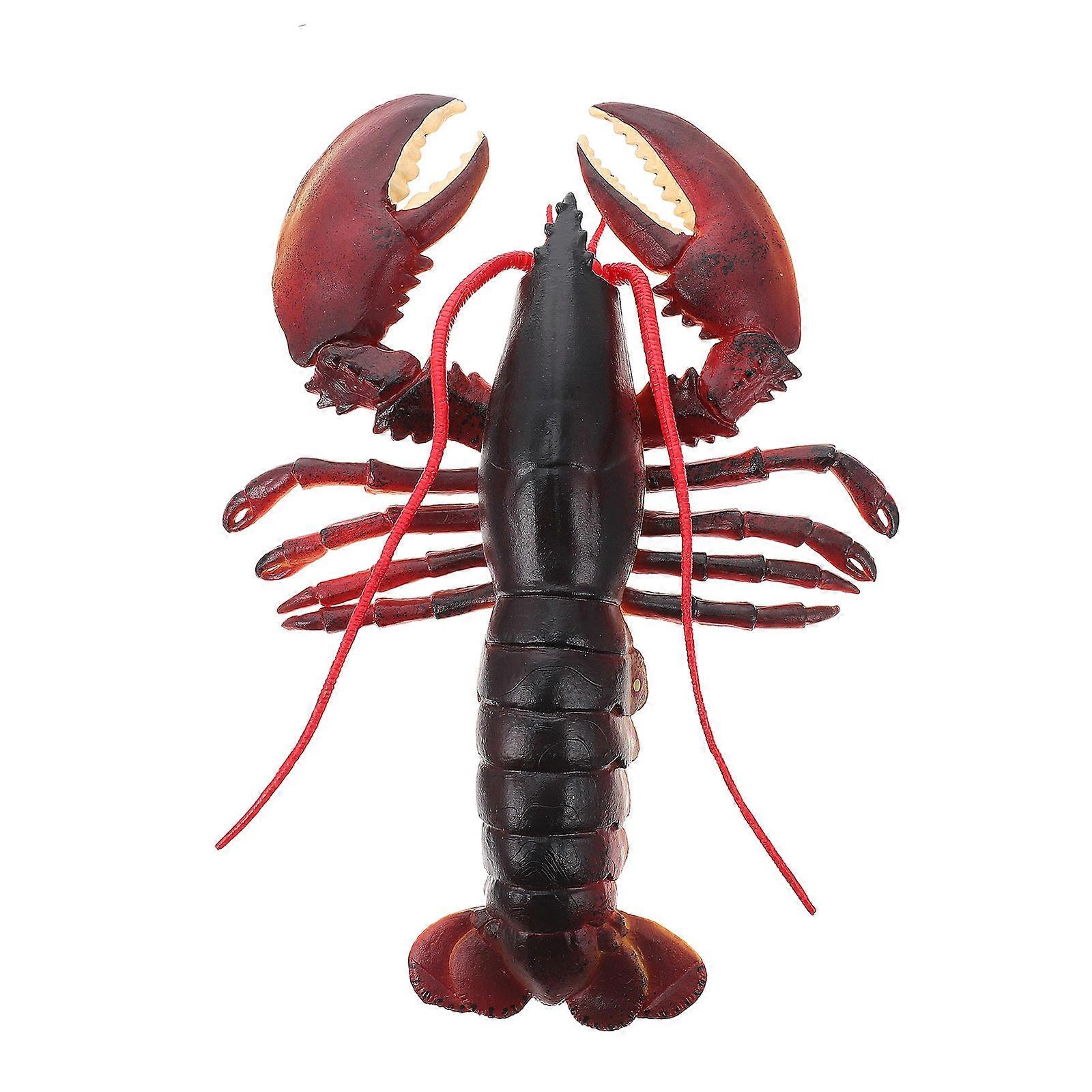 Assorted Color PVC Australian Lobster Statue for Decor and Education 1 Piece