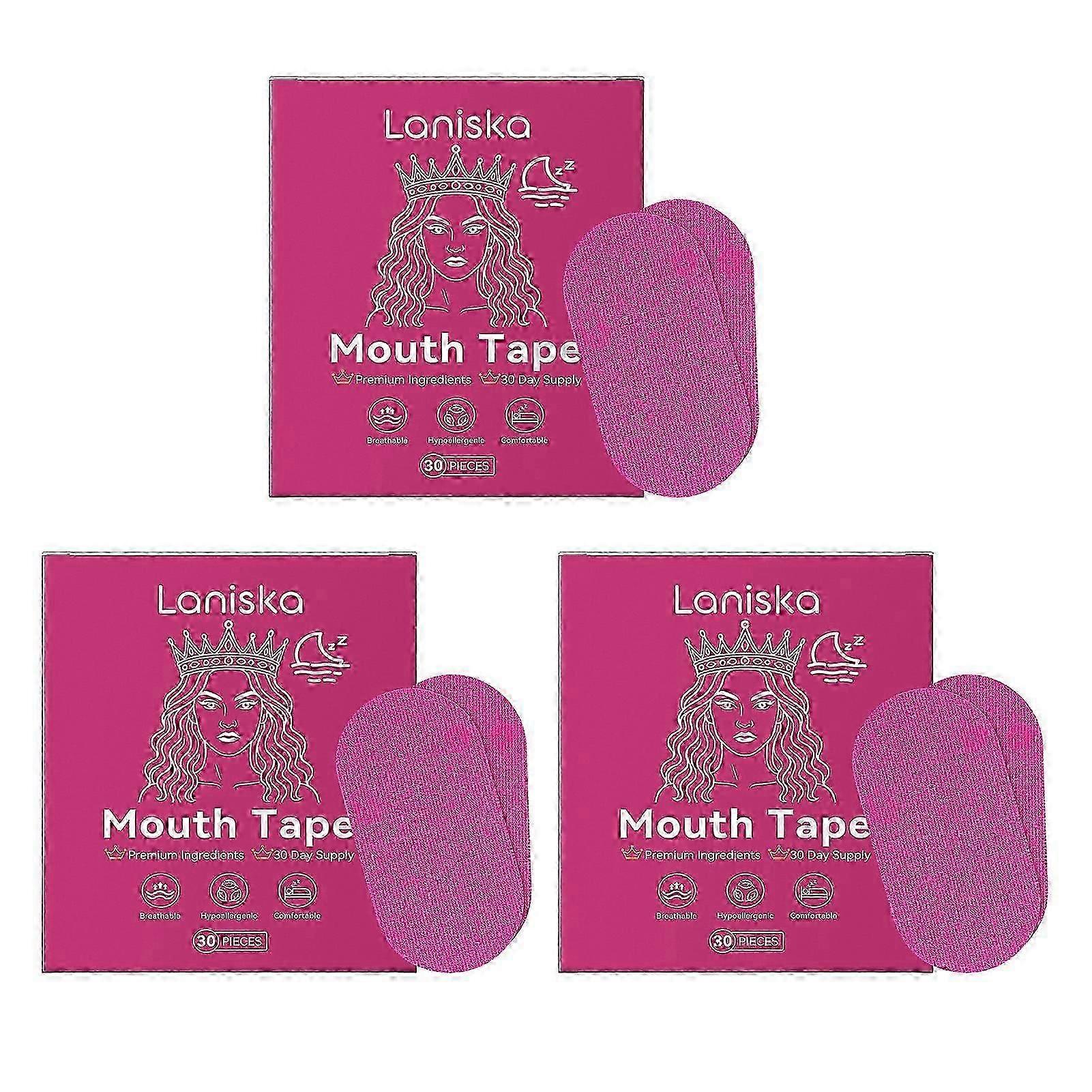 Pink Mouth Tape for Sleeping, Women Anti-Snoring Strips for Improved Nose Breathing and Snore Relief