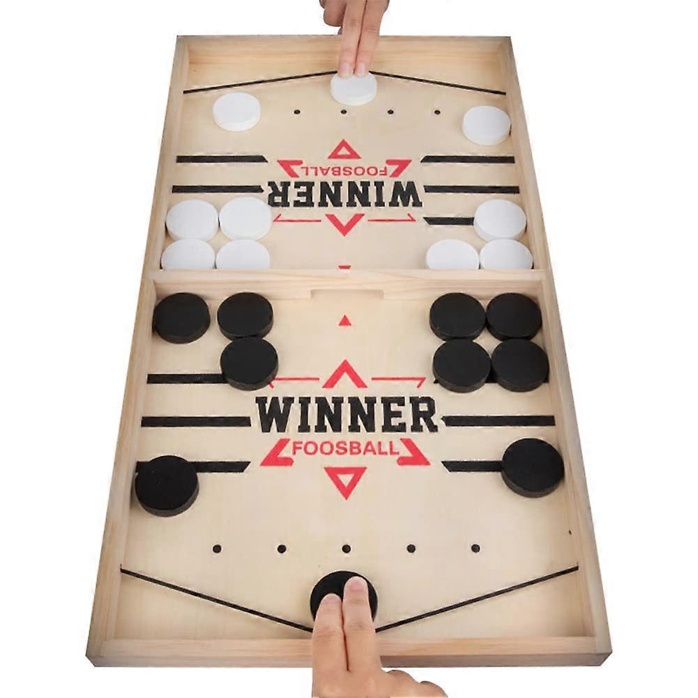 Hockey Board Game, Wooden Fast Sling Puck Match Game, Fast Sling Puck Game, Bouncing Board Game, Interactive Desktop Game for Children and Adults