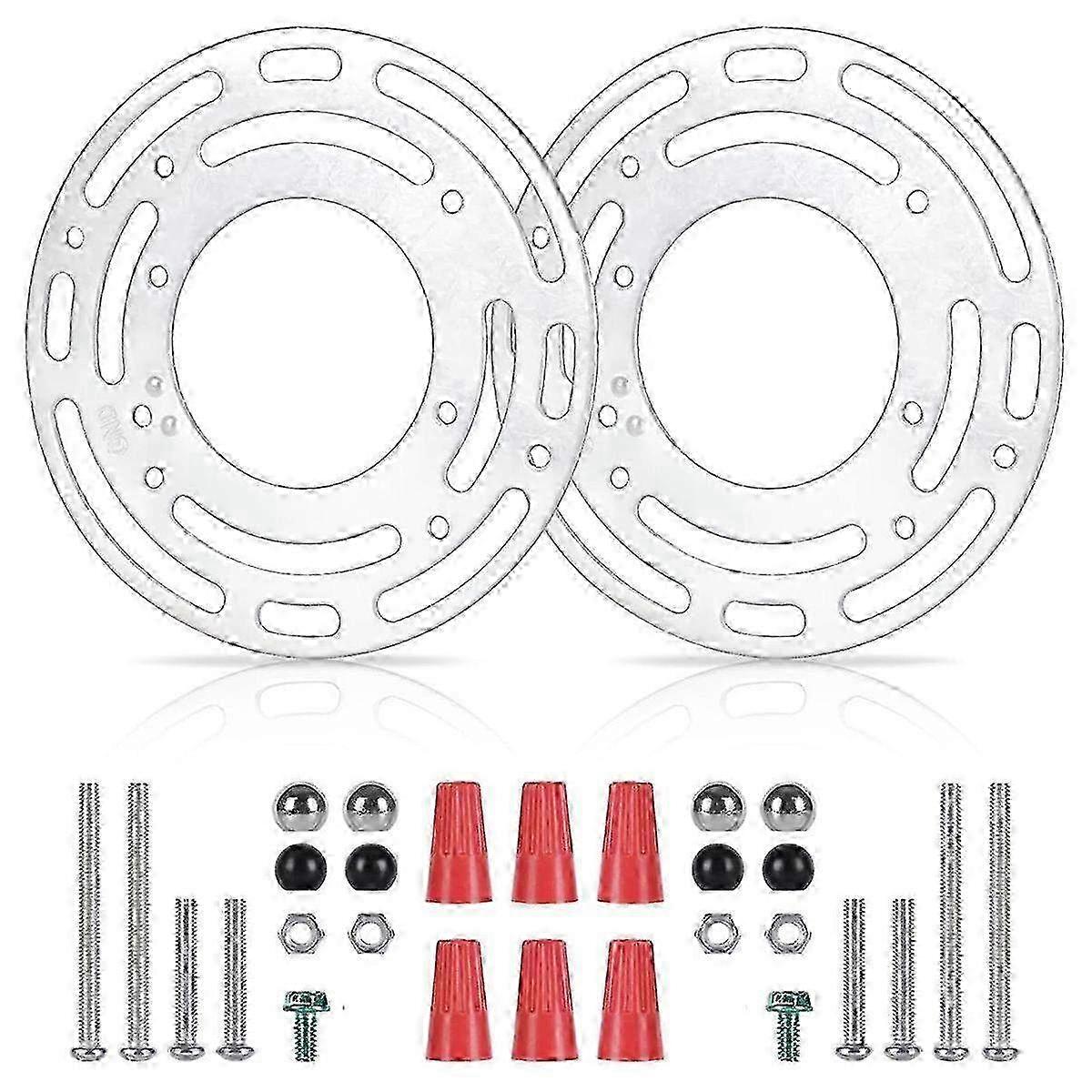 2 Pack Light Fixture Mounting Brackets, Ceiling Light Mounting Plate, Wall Light Mount Blocks with SEdition 527