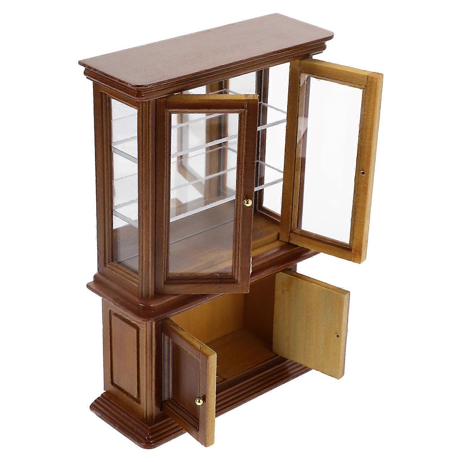 Wooden Miniature Cabinet for Doll House Decor with Realistic Look and Compact Size 1:12 Scale