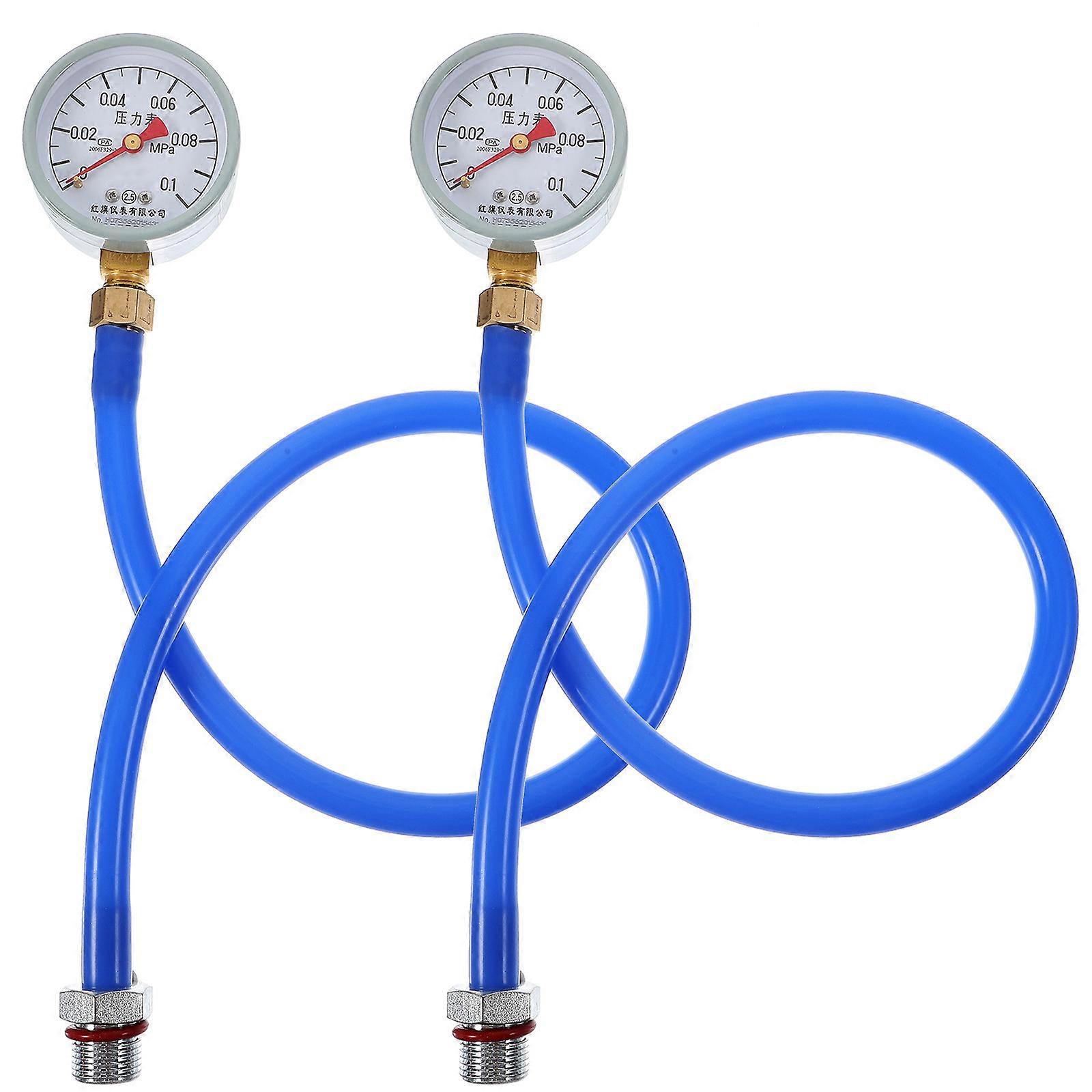 Blockage Pressure Gauges 2Pcs Converter Inspection Automobiles Assorted Color Reliable