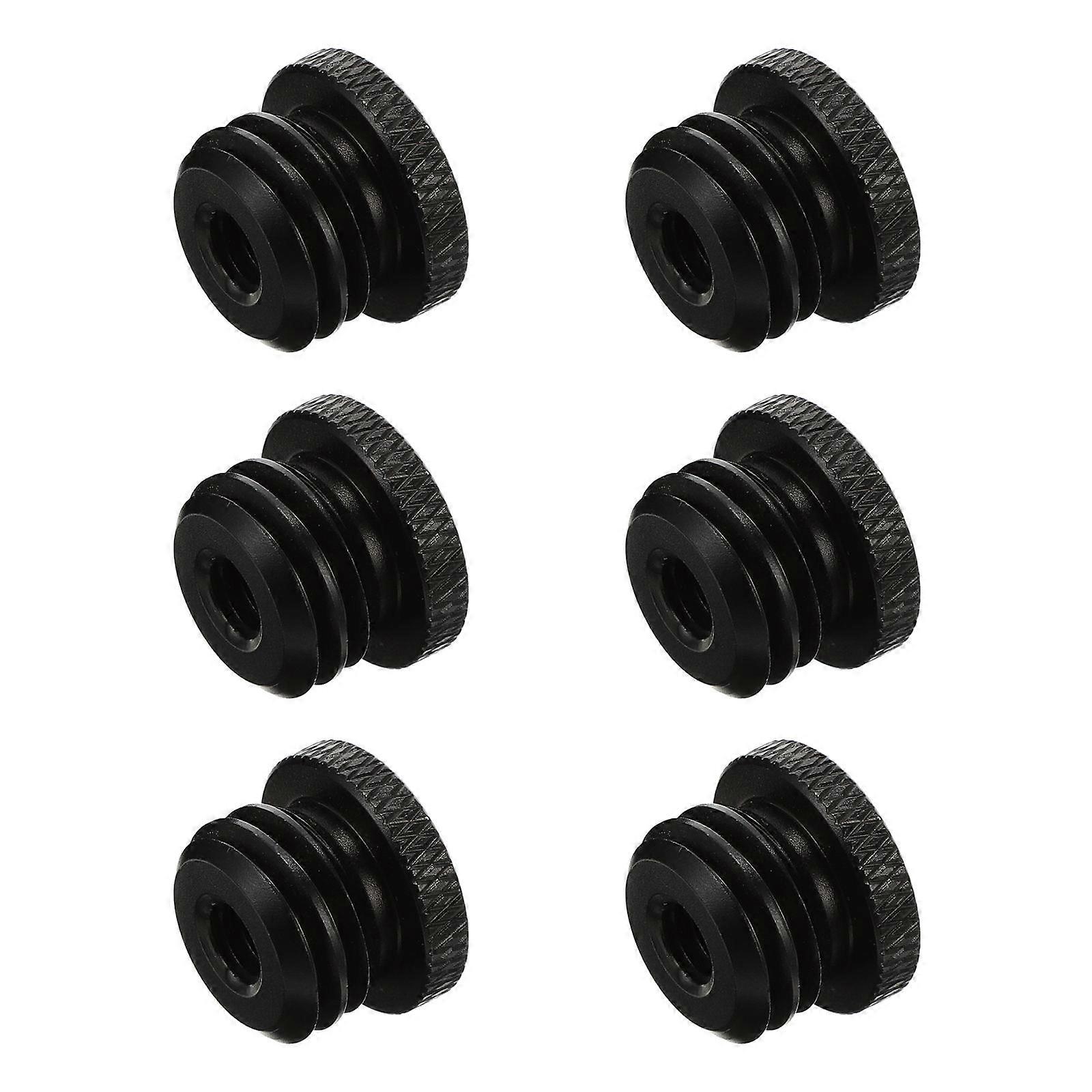 Black Mic Stand Adapter Screw for Microphone Stand 6Pcs Durable Set