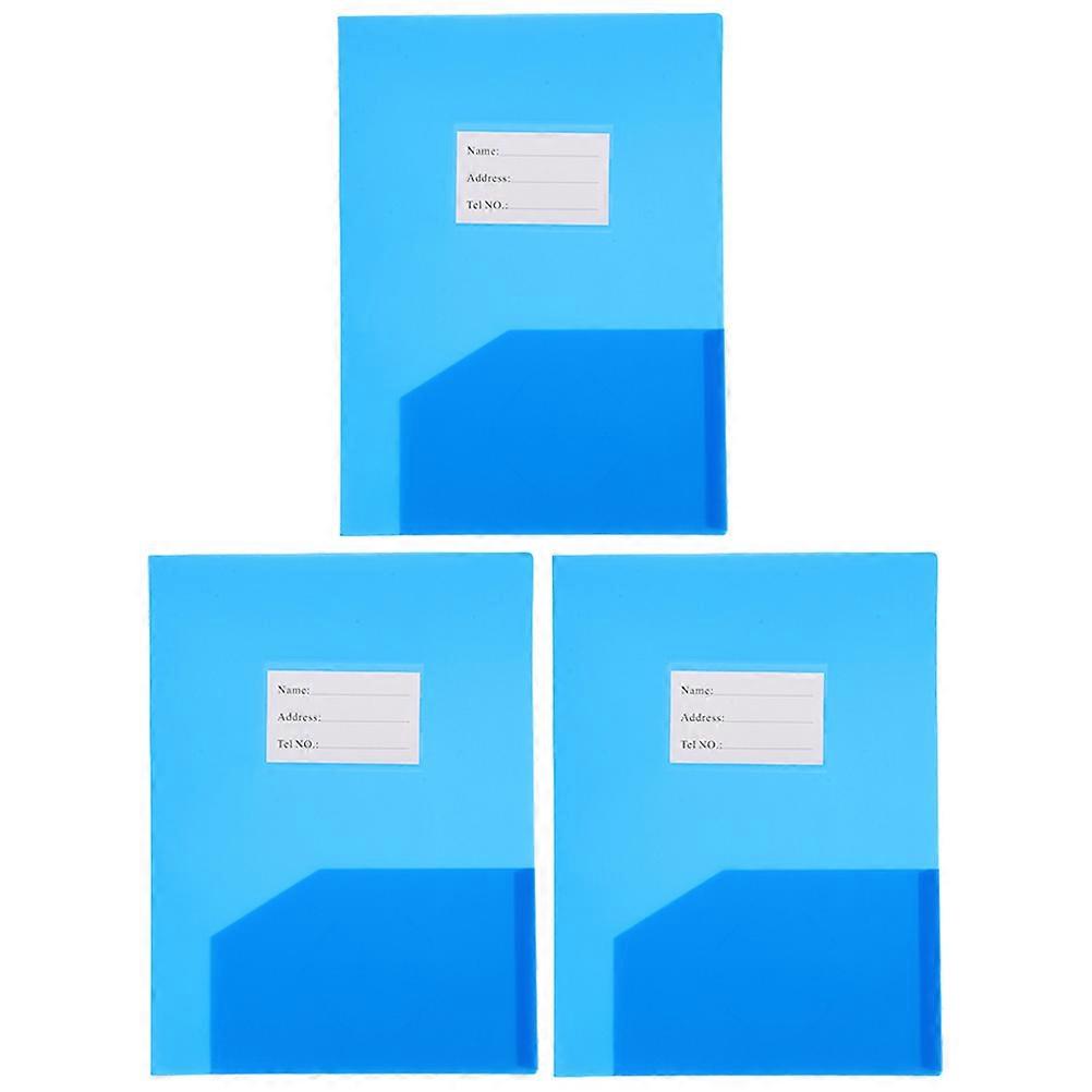 Blue File Storage Binder for Documents Organization in Office 3 Pcs Proper Size