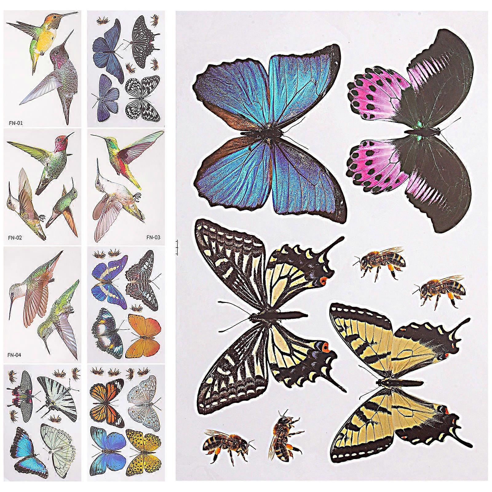 Decorative Window Cling Stickers For Families Hummingbird 30x20cm Anti- Set