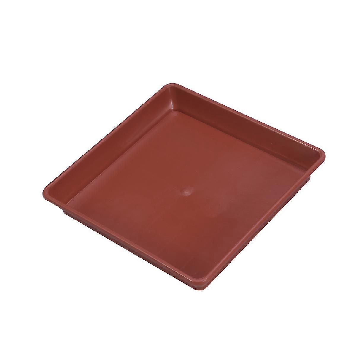 10pcs Square Resin Flower Pot Trays – Durable, Heat Resistant Plant Saucers for Indoor & Outdoor Use – Red Watering Tray for Potted Plants & Garden