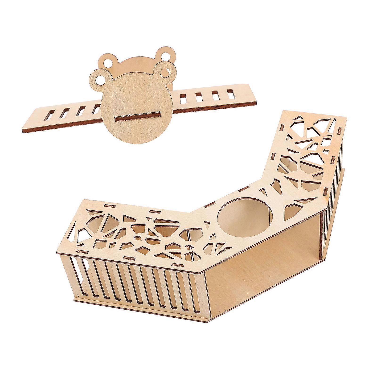 Small Animal Enrichment Toys Hamster Maze Toy Suitable For Hamster And Mouse Light Brown Ideal For Play And Rest 1 Set