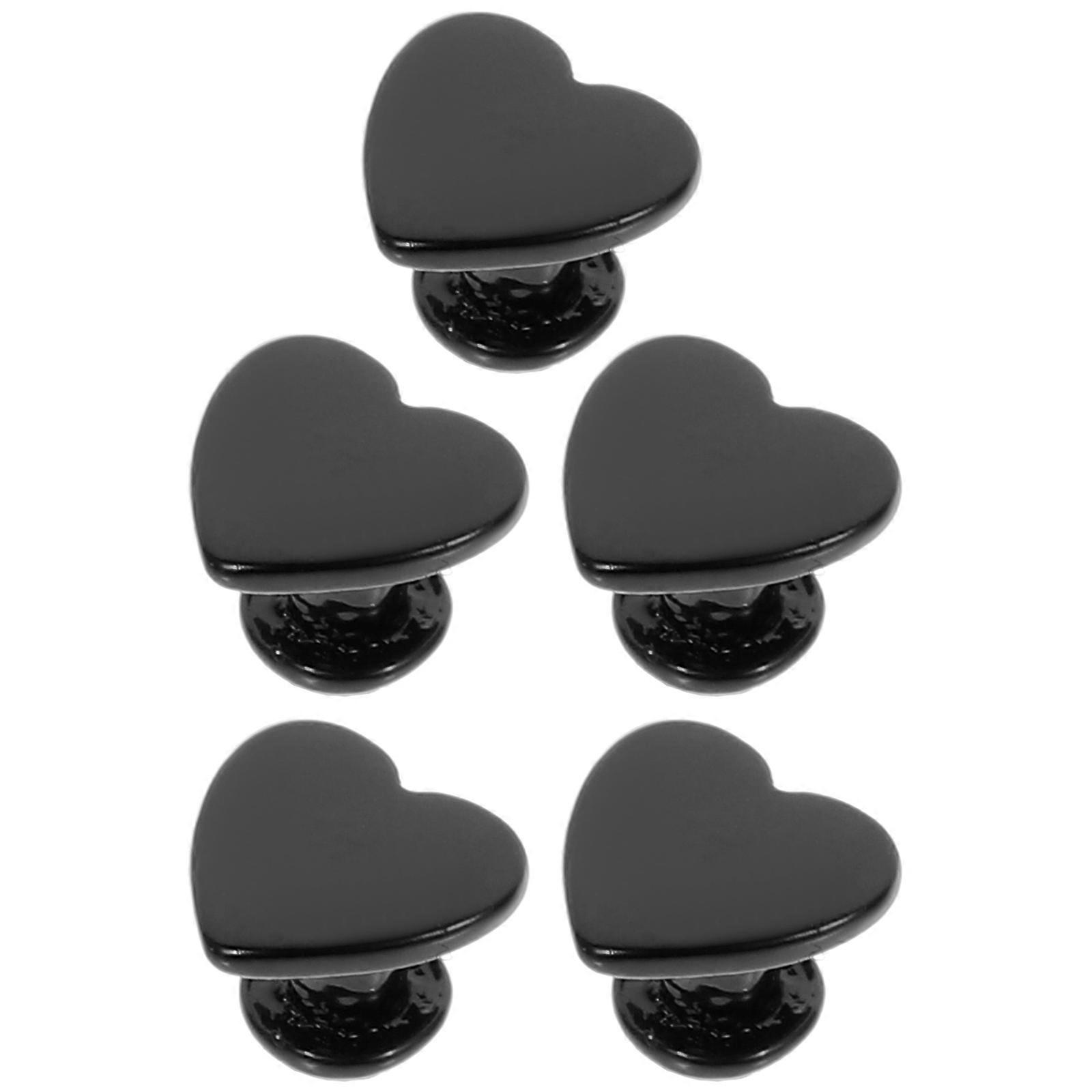 5pcs Watch Band Charms, Heart Shaped Alloy Nail Studs Decorative Accessories for Personalizing, Lightweight and Durable