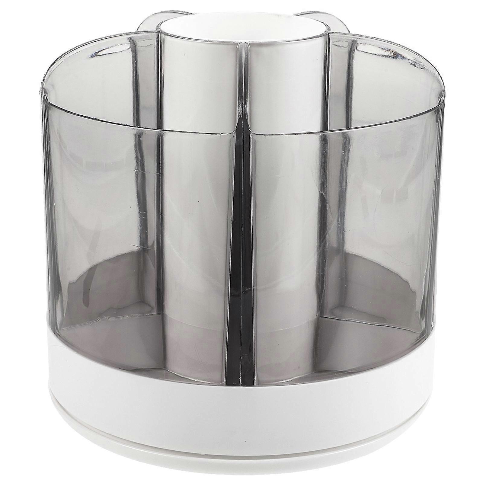 Multi-Compartment Plastic Desktop Storage Box For Makeup Brushes And Office Color 1Pack