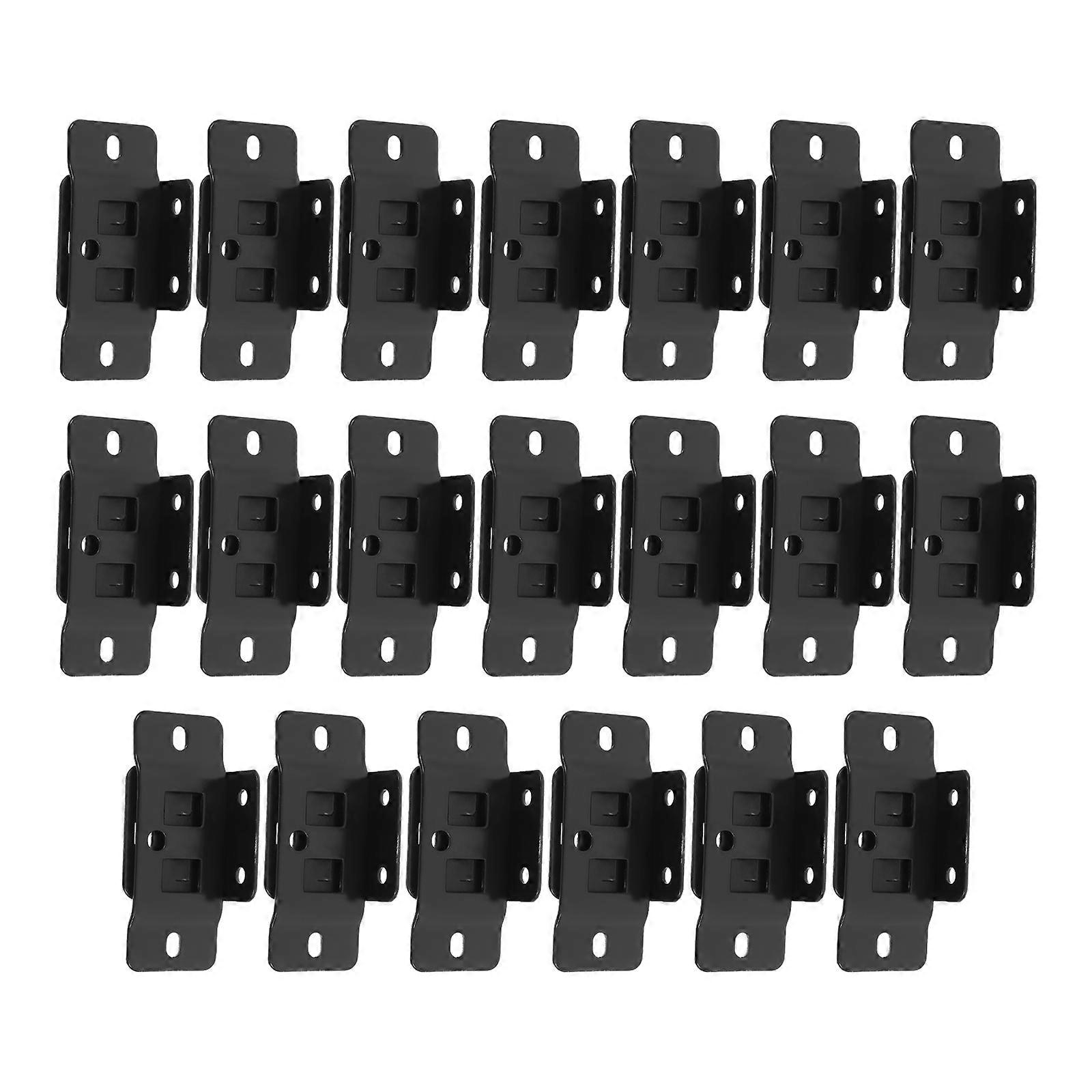 White Iron Furniture Shelf Brackets for Home Use 20pcs Precision L-Shaped Corner Braces