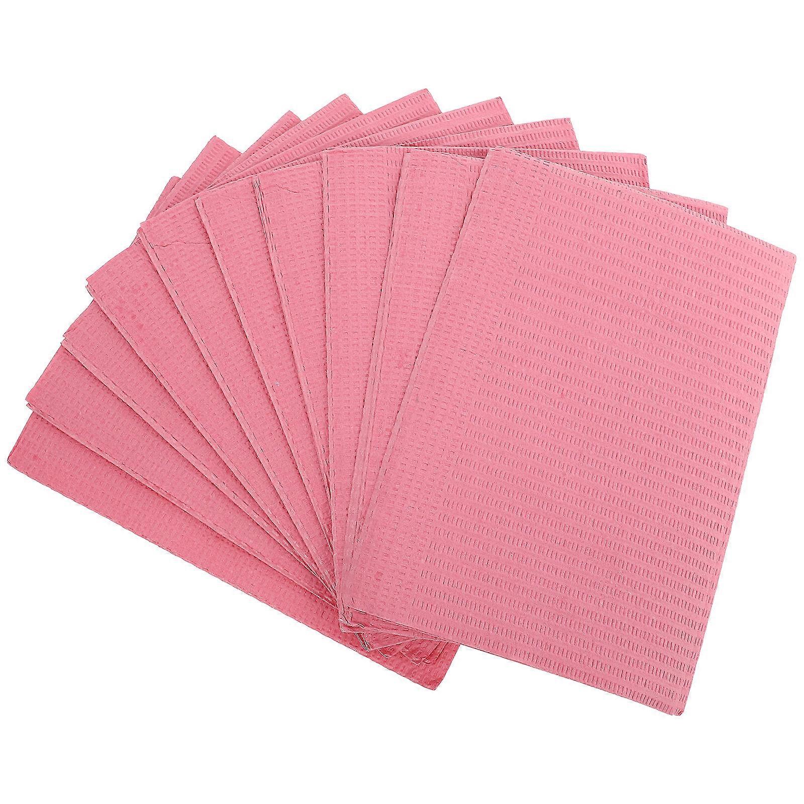 Waterproof 125Pcs Disposable Table Mat Clean Pad For Tattooing Cosmetic Procedures Medical Use In Pink Wood Pulp PE