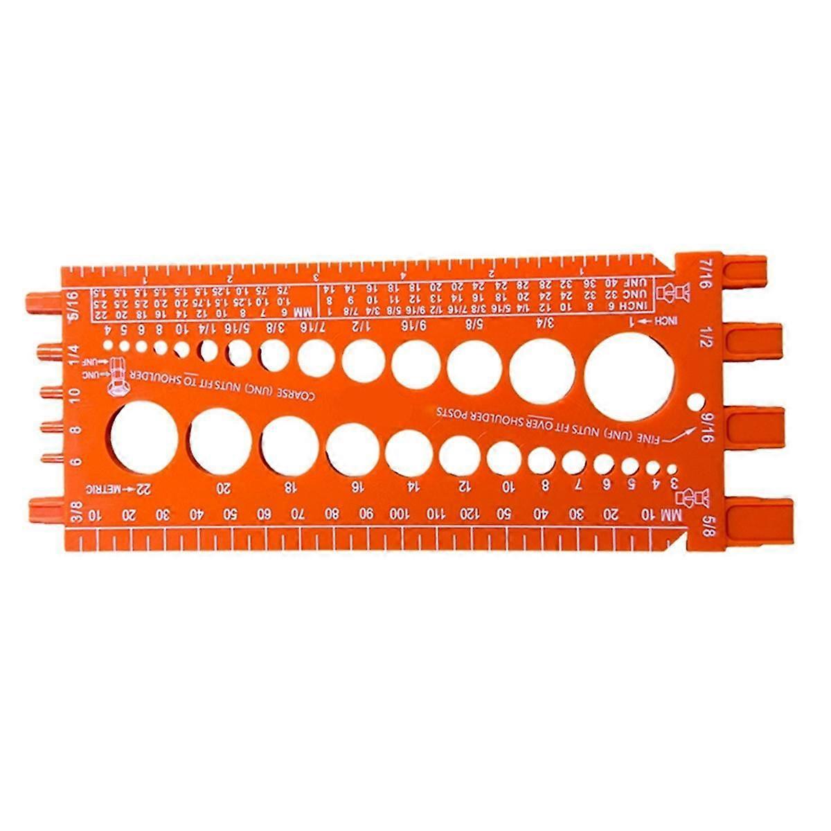 Bolt Nut Thread Inch&Metric Thread Tester Bolt Gauges Metric Size Gauge Tester Measuring Tool for Measuring Bolt Screw-A