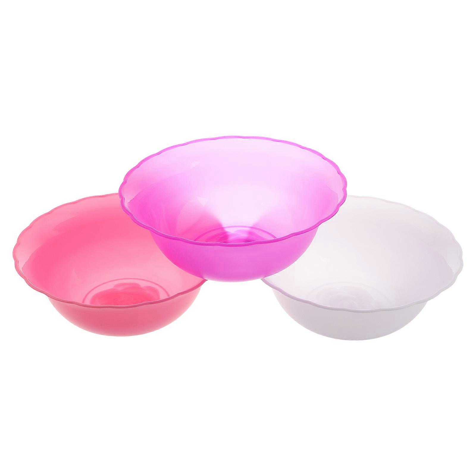 3pcs Round Plastic Wash Basin for Facial Cleansing and Personal Care – Portable and Versatile Use