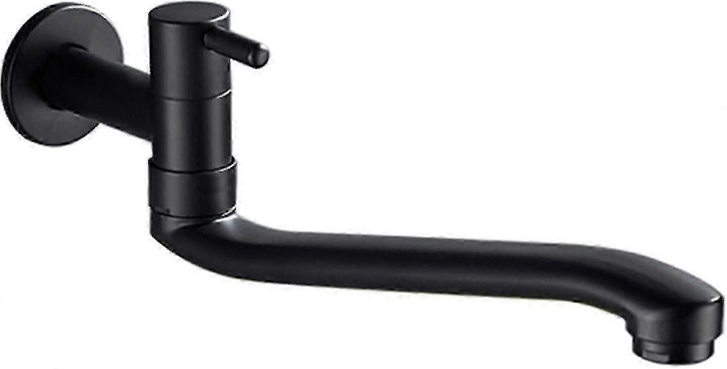 Single handle black faucet for garden with extension pole