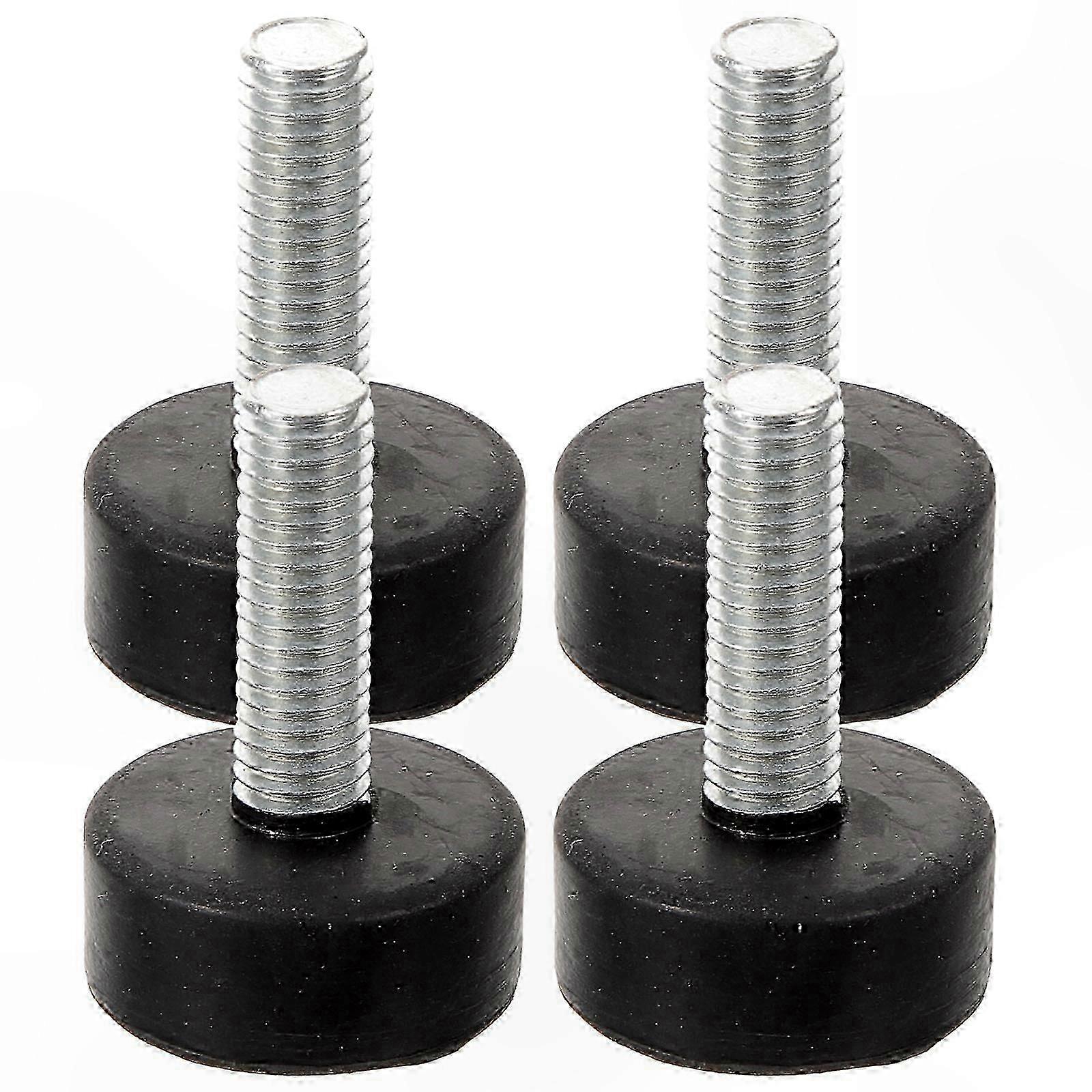 Adjustable Rubber Pads for Furniture, 4-Pack M8 Threaded Leveling Feet
