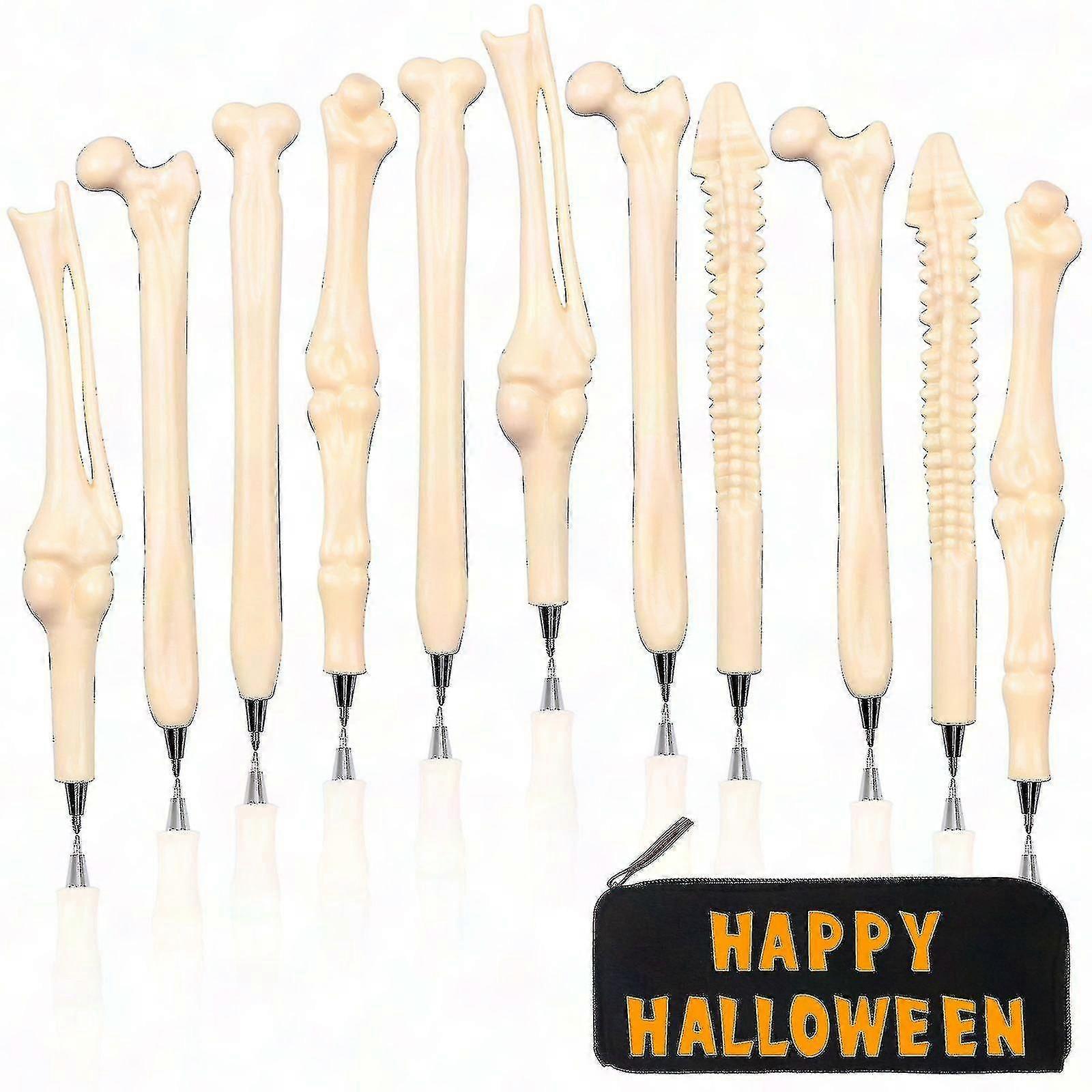 25pcs Skeleton Bone Ballpoint Pens - Novelty Bone-Shaped Writing Pens