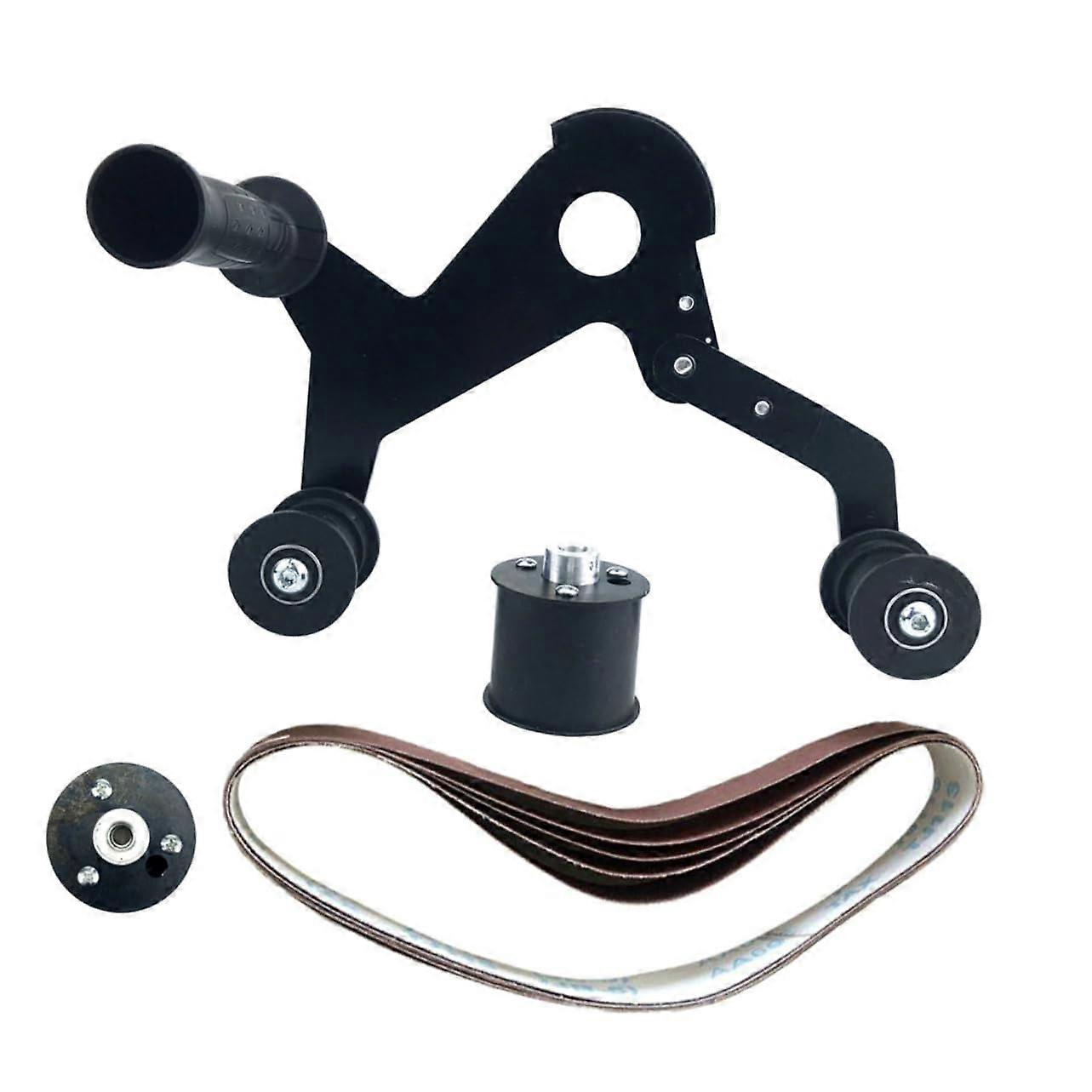 1 Set Polisher Sander with Sanding Belt Attachment Pipe Polishing Machine for Copper Pipes Safe Operation with Protective Cover and Easy to Use