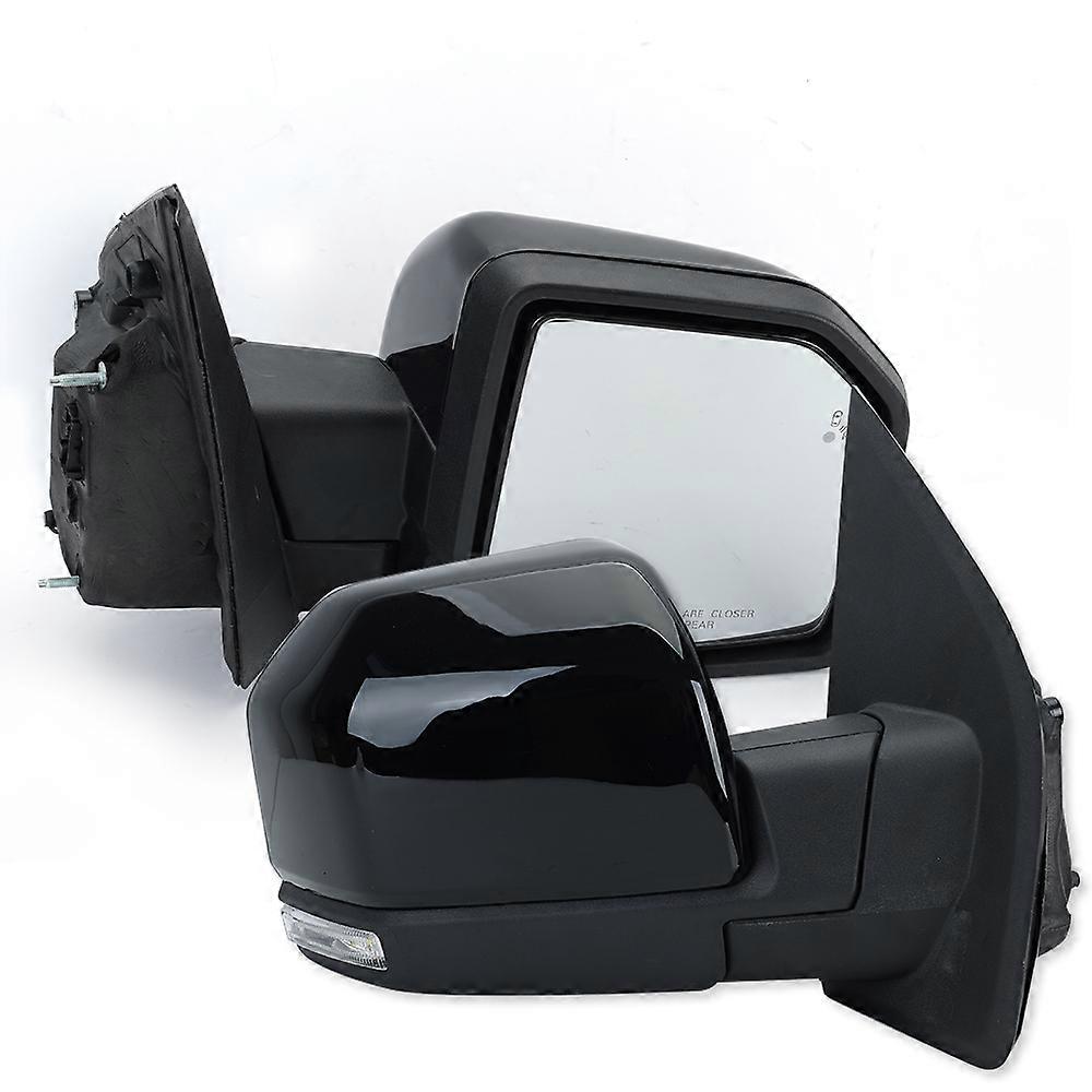 Applies to Rearview Mirror Assembly For Ford F150 2015-2020 US Version Glossy Black Side Mirror Puddle Light Heated Memory Car Accessories