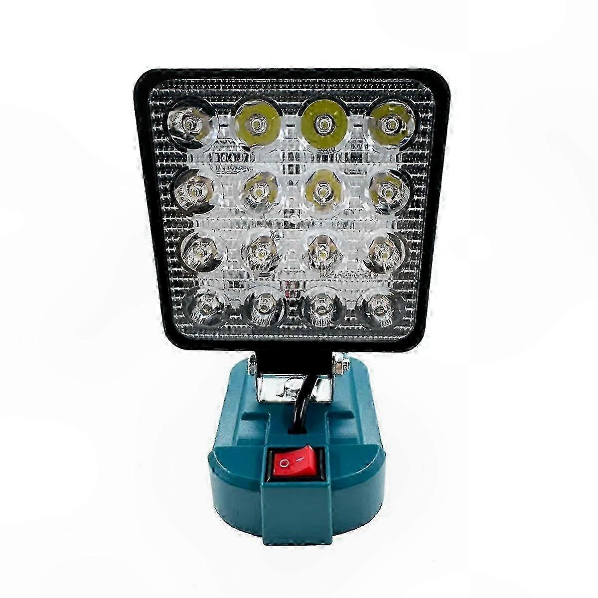 Portable LED Work Light Flashlight for 18V Li-Ion Batteries Emergency Flood Lamp for Camping and Outdoor Use