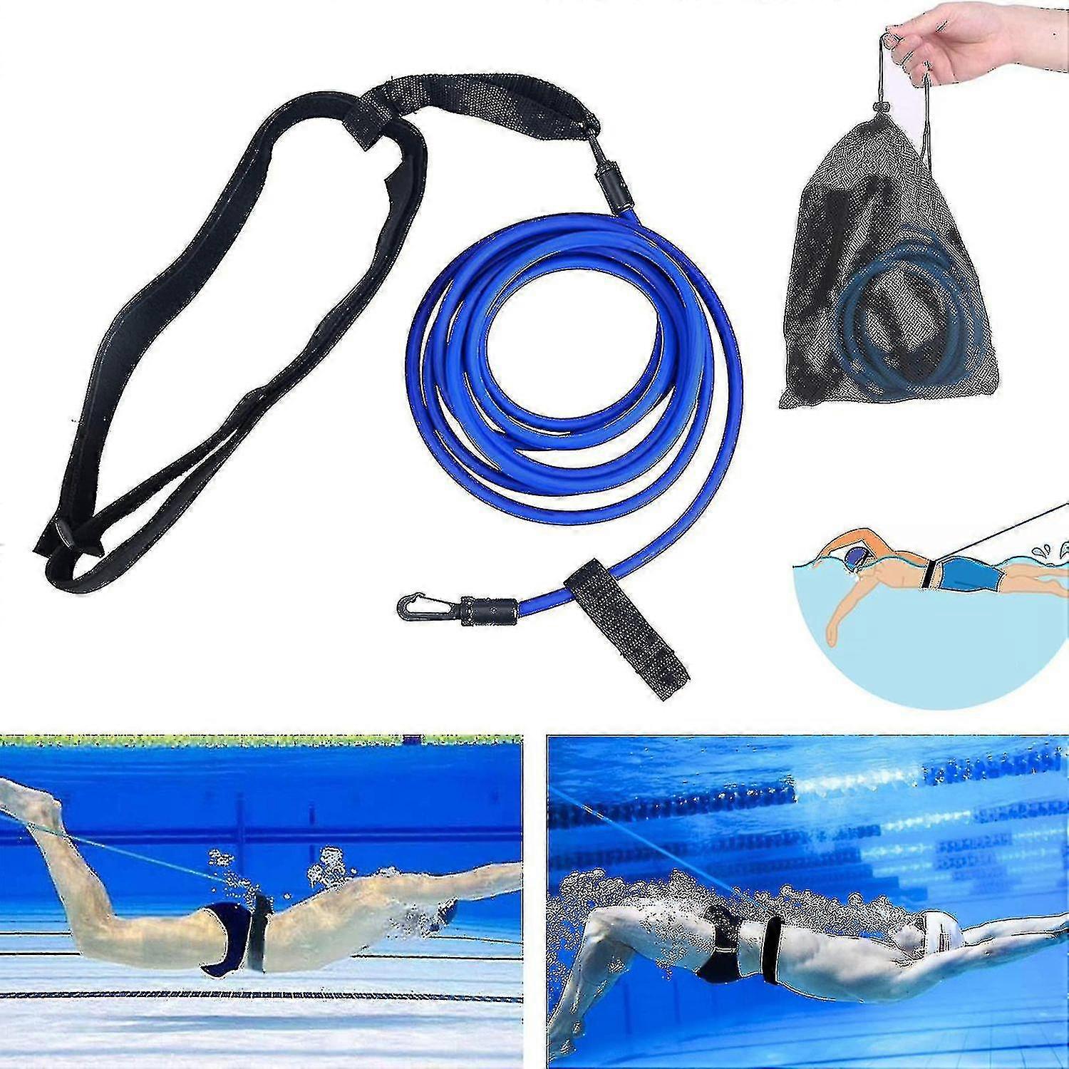 Ceinture d’entraînement de natation pour les exercices en piscine - Équipement de résistance réglable pour la natation et les entraînements suspendus