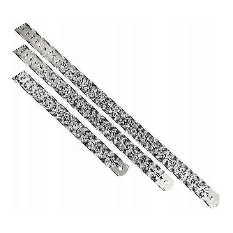 Stainless Steel Ruler for Technical Drawing, 3-40cm, Reverse Scale