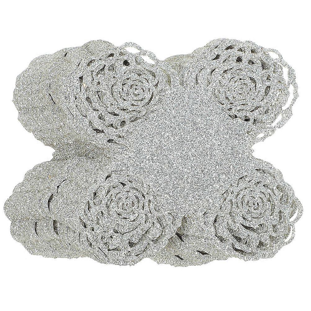 Decorative Display Candy Paper Hollow Truffle Cups for Chocolate Silver 100Pcs