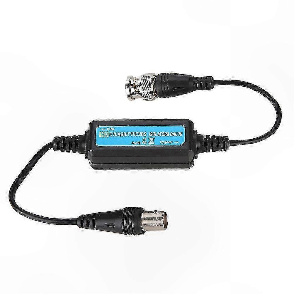 Video Ground Loop Isolator Balun for HD-TVI CVI AHDTV Coaxial BNC Male to Female Camera Connection Adapter