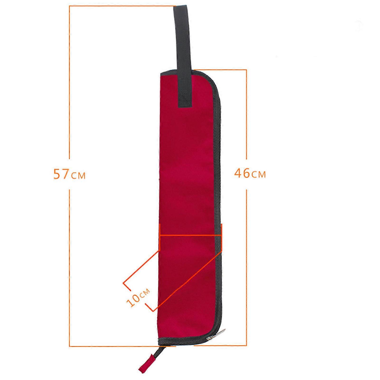 IRIN Drum Stick Storage Hanging Bag Drumstick Portable Handbag with Handle (Red)