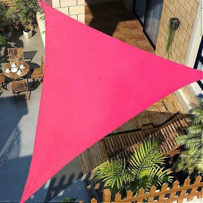 TEMPSA Waterproof Shade Sail - PINK Triangle 4x4x4m - UV Protection - Quick Drying - Repellent