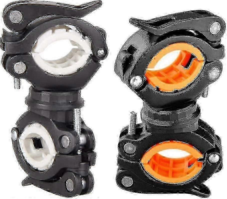 2pcs Universal Clip For Bike Flashlight Rotatable 360 Degrees -ACGIV