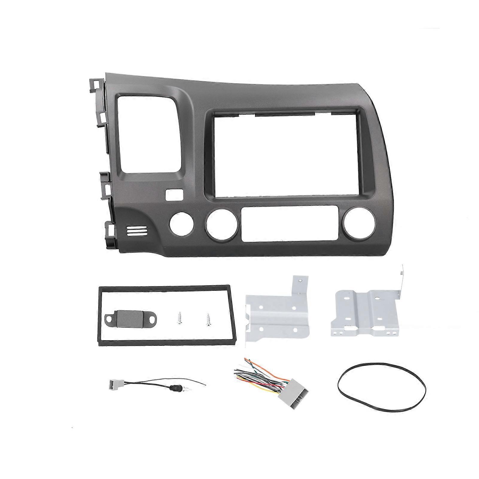 2DIN Radio Dash Kit with Wiring Harness Car Stereo Navigation Fascia for Honda Civic 2006-2011 Dashboard Installation Panel