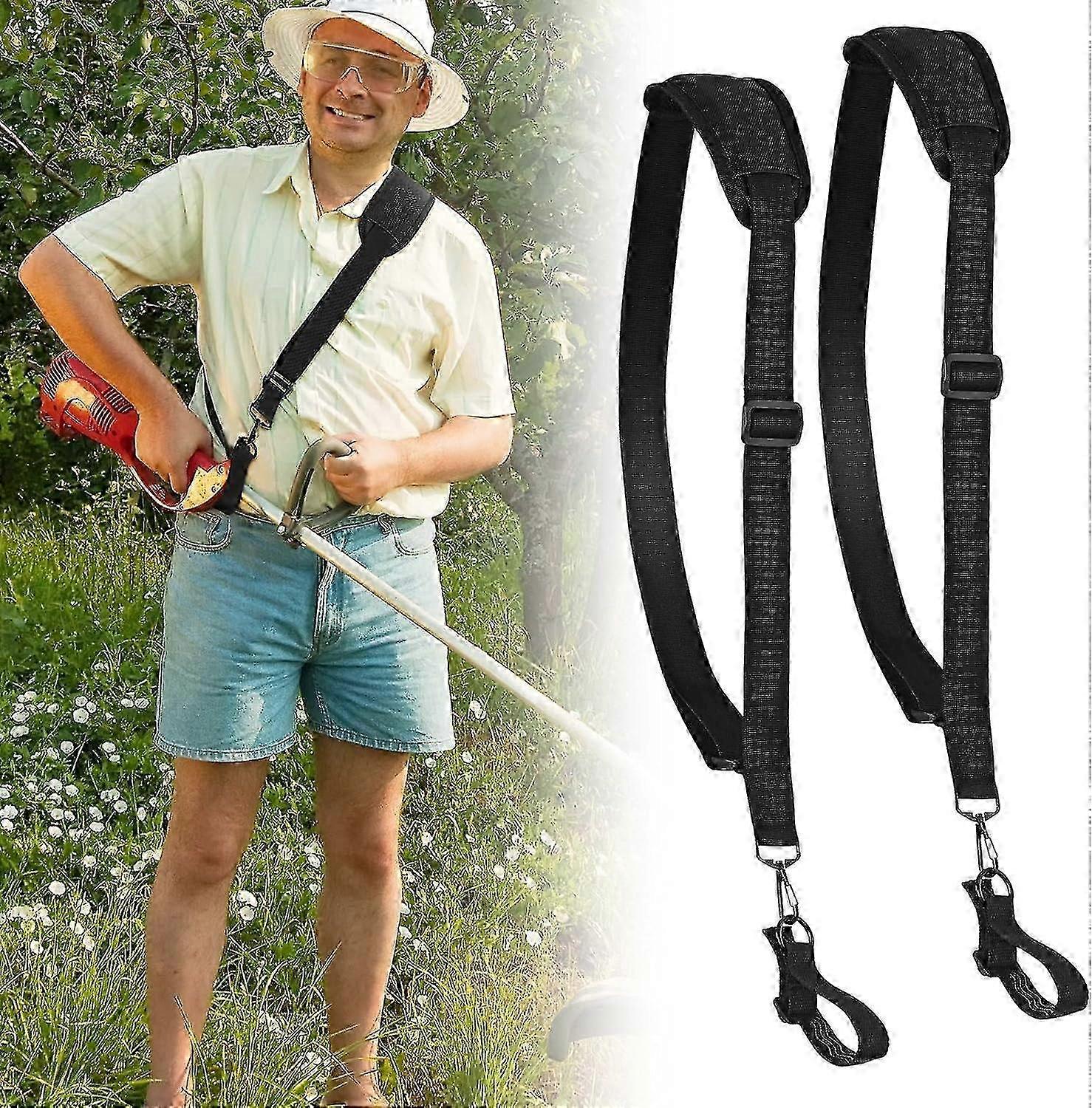 2 Pieces Mower Shoulder Straps Adjustable Universal Shoulder Harness For Leaf Blower Easy Release Strap String Trimmer Replacement Parts