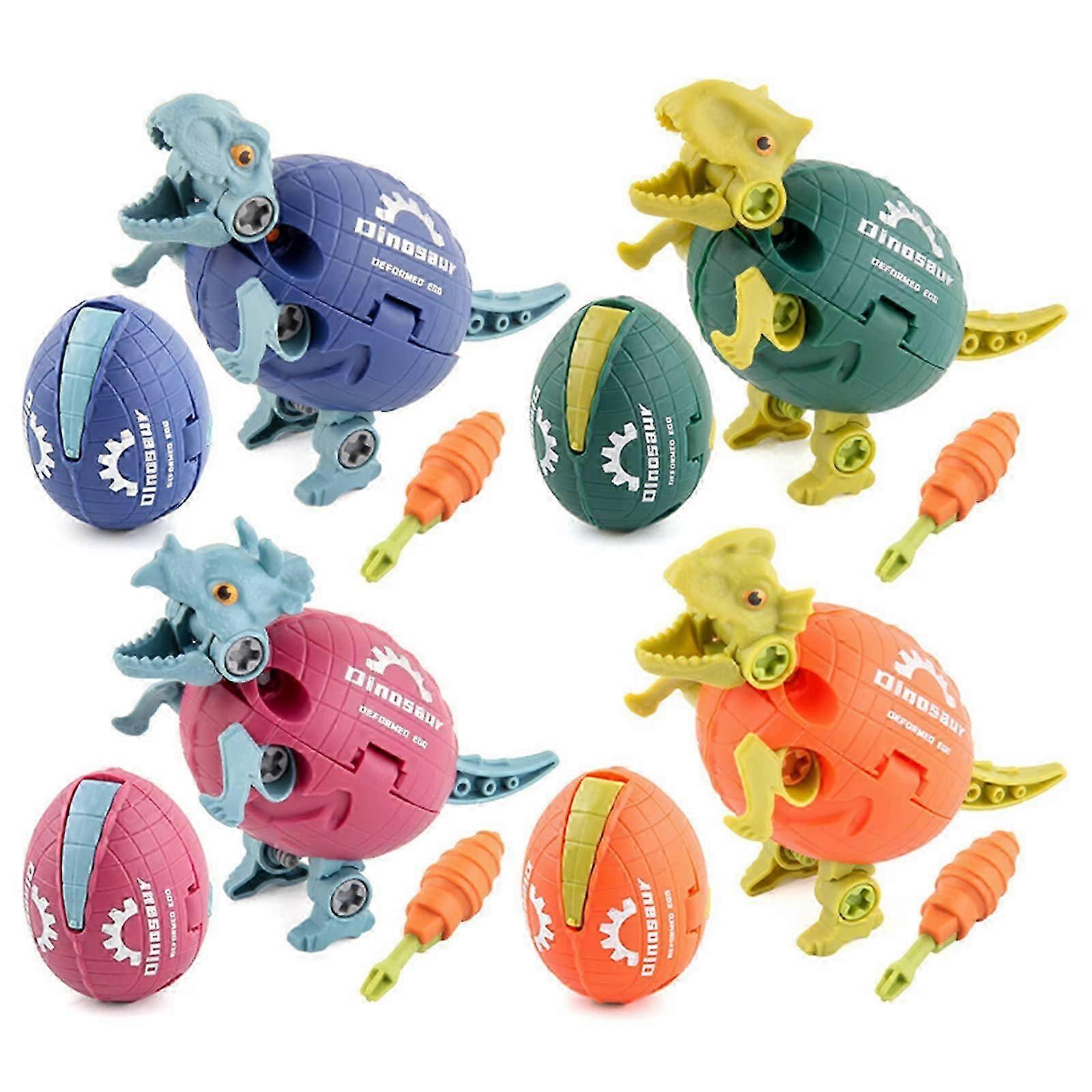 DIY Dinosaur Toy Deformable Dinosaur Egg Plastic Screwdriver Assemb...
