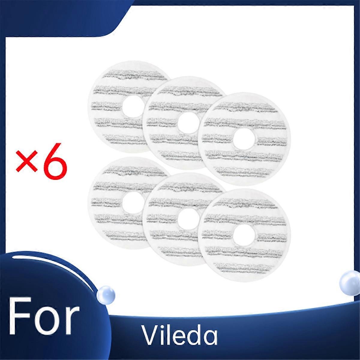 6 Pcs Mop Replacement for Clean Refills Washable Head Mop for Cleaning Floor Grey