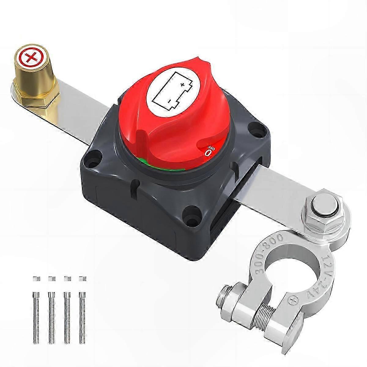 Marine Waterproof Battery Disconnect Switch for 12V-48V Top Post Applications