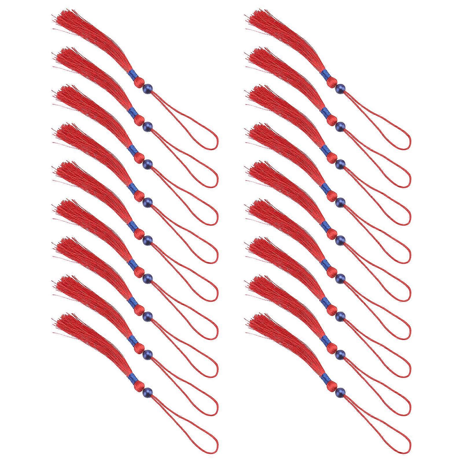 Red Tassel Pendant DIY Crafts Making Material for Decoration 100Pcs