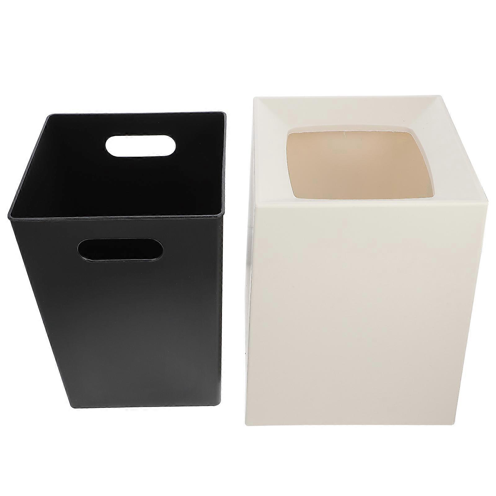 Waste Container Bedroom Ash-Bin for Storage 1Pcs Beige Double-Layer Bin