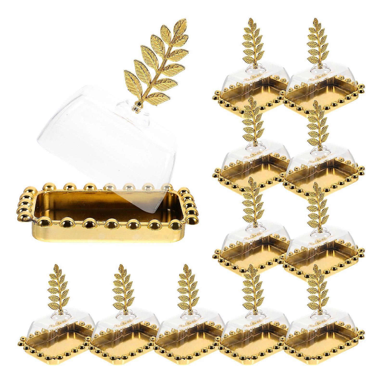 Candy Packaging Box Party Treats Boxes for Storage Use 12Pcs Golden