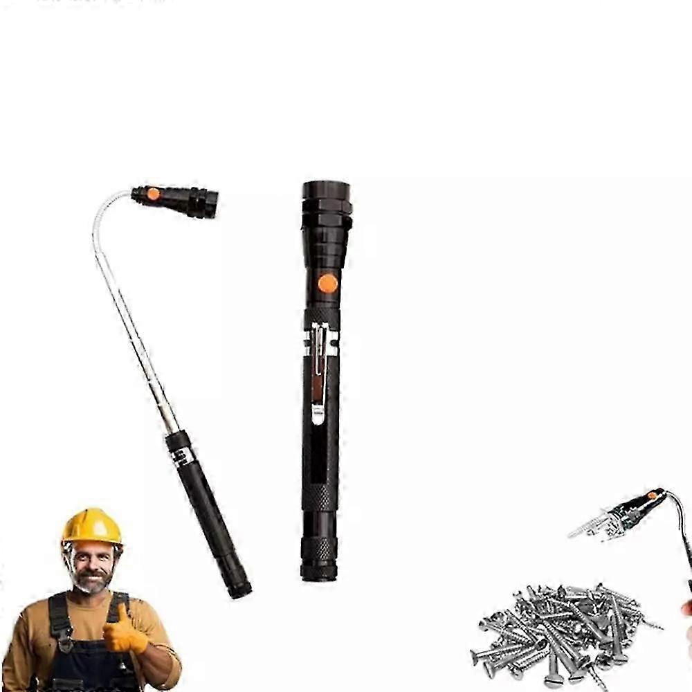 Magnetic Telescoping Pickup Tool with LED Light for Flexible and Efficient Retrieval Tasks