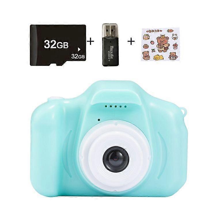 1080p Digital Camera for Kids with 2.0 Color Display Screen & Micro-SD Card Slot for Children - 32GB SD Card Included(green)