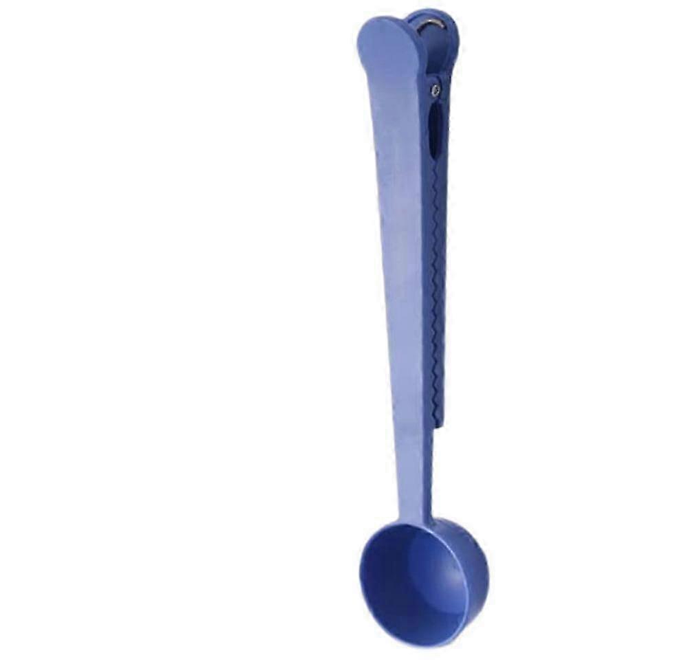 Coffee Scoop Clip Plastic Measuring Spoon Bag Sealing Ground Tea Cafe Kitchen Craft Long Handle Scooper Sealer for Protein Milk Powder Flour Sug