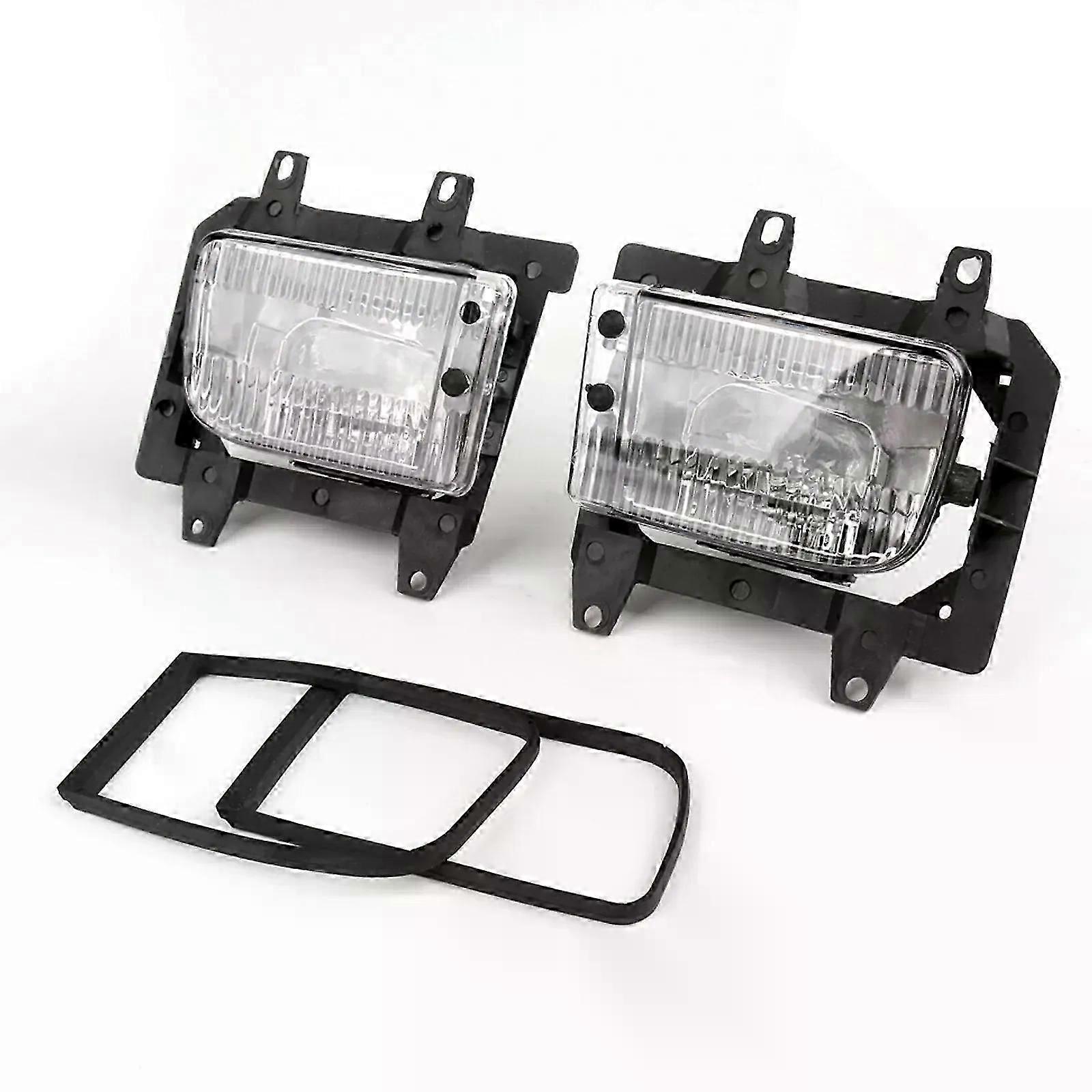 Fit For 1985-1993 BMW E30 3-Series Sedan Front Bumper Yellow Plastic Lens Fog Lights
