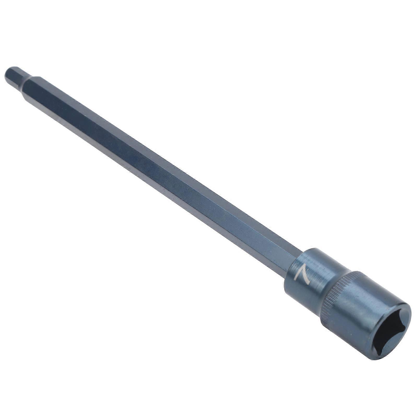 Socket Bit Hex 1/2in Square 200mm S2 Alloy Steel Bluing