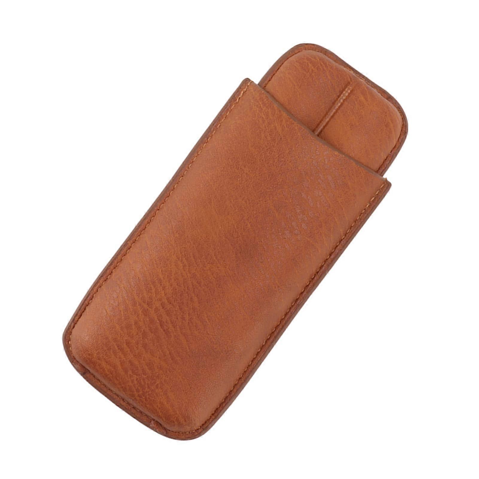 Cigar Carrying Case Lightweight Front Pocket Design Holds 2 Cigars for Travel and Party
