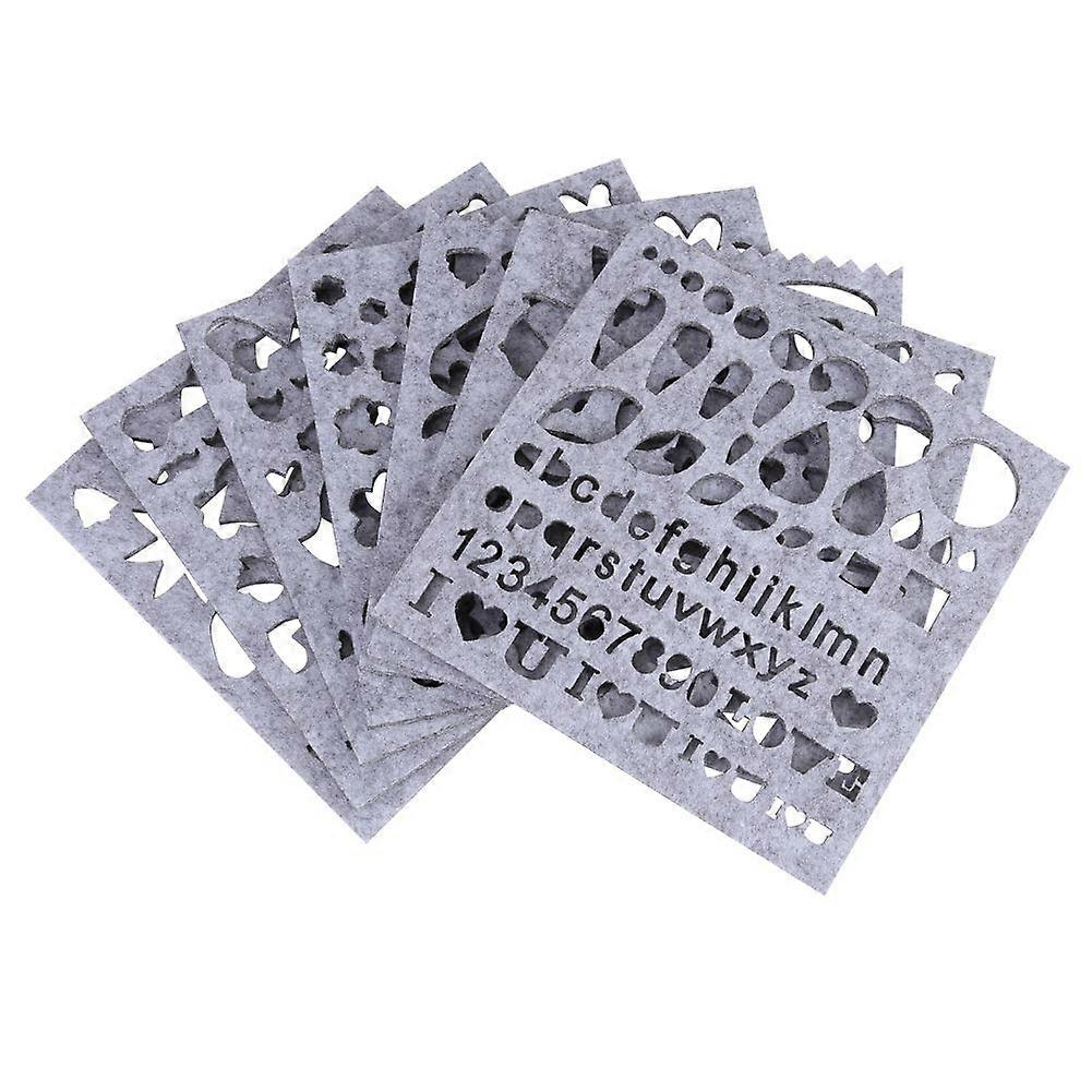 7pcs/set DIY Needle Felting Applique Mold Felt Template Beginner Craft Tool